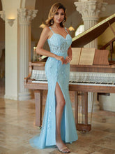 Belle Sweetheart Spaghetti Lace Mermaid Evening Dress